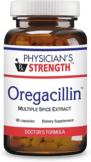 Physician's Strength - Oregacillin – 90 Cápsulas – Extrato de Especiarias Múltiplas – Suporte à Saúde Respiratória – 90 Porções – Marca Physician’s Strength