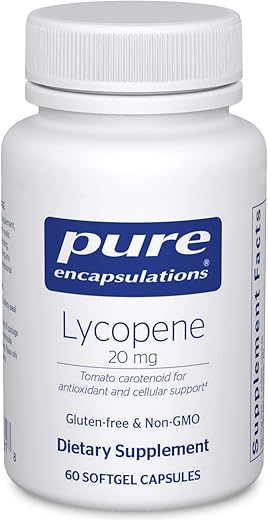 Lycopene 20 mg | Suporte Celular e Macular | 60 Cápsulas Softgel - Pure Encapsulations