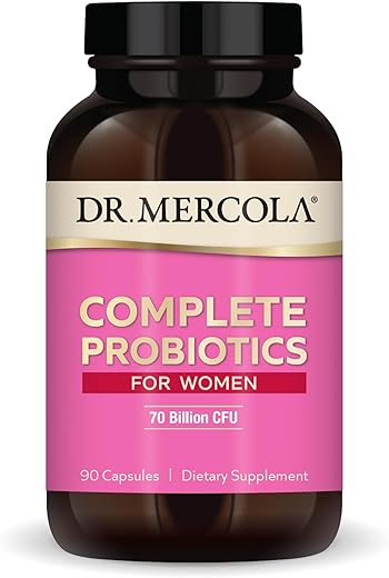 Complete Probióticos para Mulheres 70 Bilhões UFC, 90 Porções (90 Cápsulas), Suplemento Alimentar, Apoia a Saúde Digestiva, Não OGM - Dr. Mercola