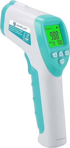 Termômetro de Testa Amplim para Adultos, Crianças e Bebês: Digital sem Contato, Termômetro de Bebê, Termômetro Médico de Grau Temporal sem Toque, Item Essencial para o Corpo na Lista de Enxoval