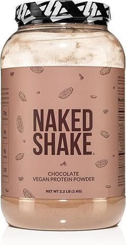 Naked Nutrition - Naked Shake – Pó de Proteína de Chocolate – Shake de Proteína à Base de Plantas com Óleo de MCT, Sem Glúten, Sem Soja, Sem OGMs ou Adoçantes Artificiais – 30 Porções