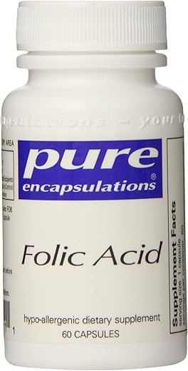 Folate 800 mcg 60 cápsulas vegetais | Ácido Fólico | Saúde e Bem-Estar - Pure Encapsulations