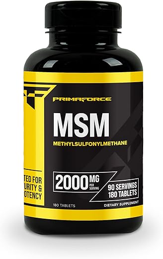 MSM 2000mg – 180 Comprimidos, 90 Porções | Tablets | Marca Primaforce - Primaforce
