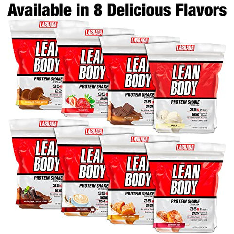 Nutrition Lean Body Shake de Substituição de Refeição Rica em Proteínas, Baunilha, Embalagem de 2,47 Libras (1,12 kg) – Variação na Embalagem - Labrada