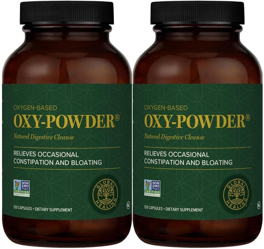 Oxy-Powder – Limpeza Intestinal Natural e Segura com Base em Oxigênio, 120 Cápsulas (Pacote com 2) - Global Healing Center
