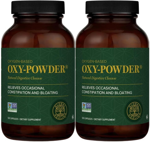 Oxy-Powder – Limpeza Intestinal Natural e Segura com Base em Oxigênio, 120 Cápsulas (Pacote com 2) - Global Healing Center