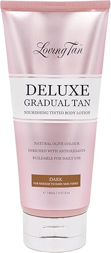 Deluxe Gradual Tan Lotion – Bronzeado Natural, Autobronzeador Profissional, 7 Aplicações por Frasco – Cruelty Free - Loving Tan