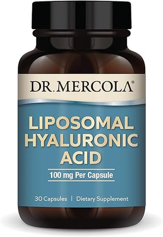 Ácido Hialurônico Lipossomal, 30 Porções (30 Cápsulas), 100 mg Por Cápsula, Suplemento Dietético, Promove Aparência da Pele, Não-OGM - Dr. Mercola