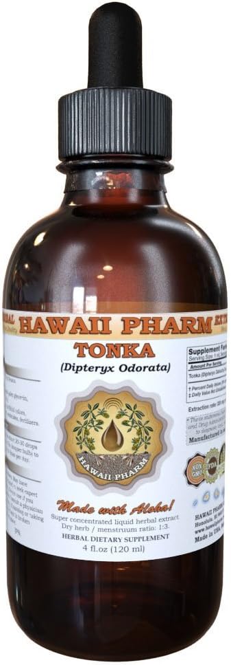 Hawaii Pharm - HawaiiPharm Extrato Líquido de Tonka, Tonka (Dipteryx odorata) Tintura, Herbal, EUA, 4 fl.oz