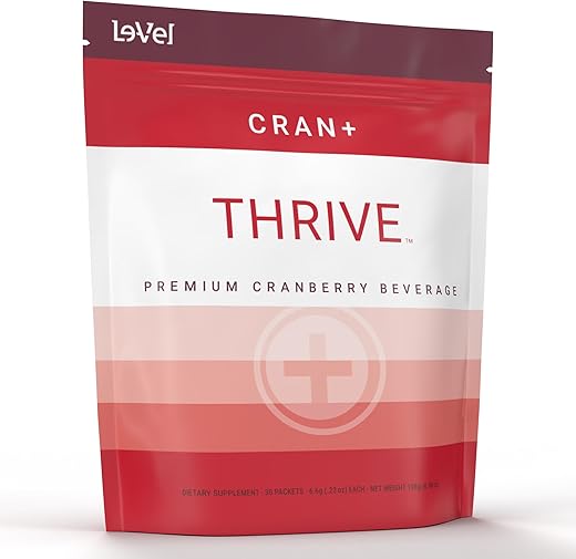Thrive Cran | Pó de Suplemento Herbal para Saúde do Trato Urinário | com D-Manose, Cranberry, Vinagre de Maçã | 100g - Le-Vel