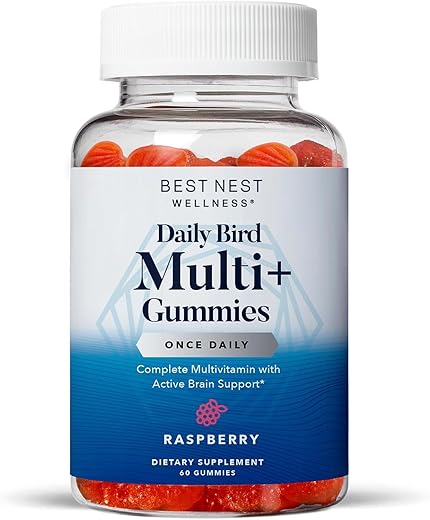 Melhores Gomas Multivitamínicas Best Nest Wellness com Methylfolate e Methylcobalamin – Vitaminas Integrais para Adultos – 60 g