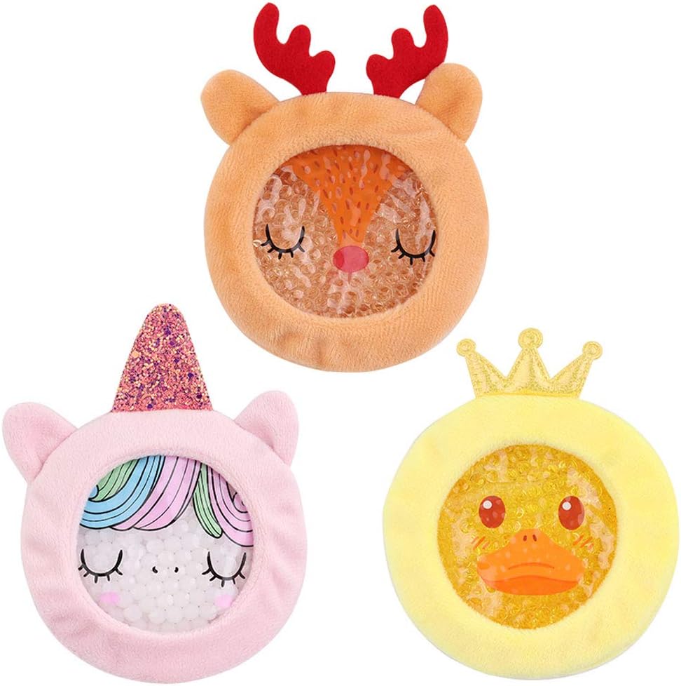 Kids Ice Packs para Machucados, Bolsas de Gelo Reutilizáveis com Capas para Lesões Infantis, Bolsas de Gelo de Animais para Terapia Quente e Fria em Crianças, Inchaço, Dentes do Siso (3 Pacotes) - Hilph