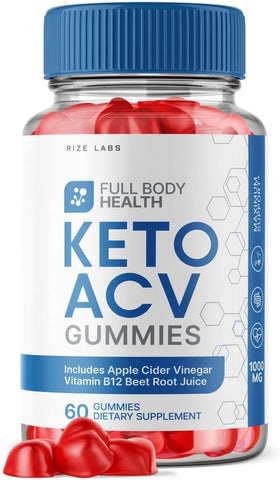 rize labs - Gummies Full Body Health Keto ACV – Fórmula Max Strength para Perda de Peso Avançada com Energia Keto ACV – Fullbody AVC Plus Gummie Gomita (60 Gummies)