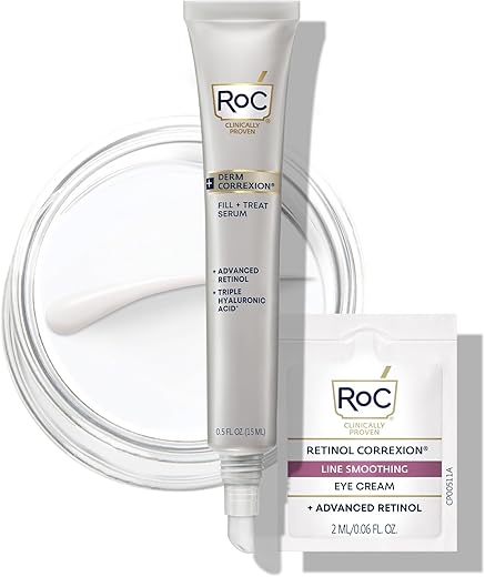 Derm Correxion Preenchedor de Rugas com Ácido Hialurônico para Pés de Galinha e 11 Rugas – Serum Avançado de Retinol - RoC