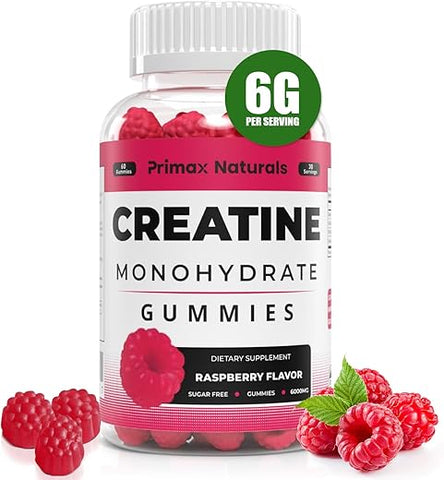 Primax Naturals - Gomas de Monohidrato de Creatina Sem Açúcar para Homens – Marca: No Sugar – 100g