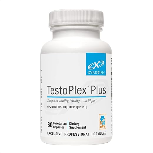 TestoPlex Plus – Suporte para Níveis Saudáveis de Testosterona, Cognição e Vitalidade Geral – Suplemento de Extrato de Shilajit Eurycoma longifolia para Homens e Mulheres (60 Cápsulas) - XYMOGEN