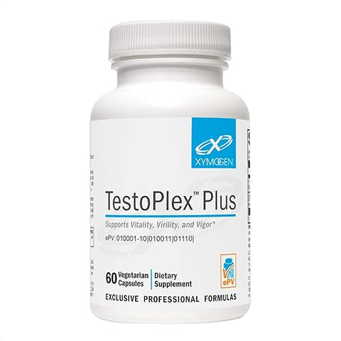 TestoPlex Plus – Suporte para Níveis Saudáveis de Testosterona, Cognição e Vitalidade Geral – Suplemento de Extrato de Shilajit Eurycoma longifolia para Homens e Mulheres (60 Cápsulas) - XYMOGEN