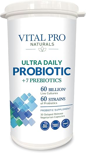 Vital Planet - Vital Pro Naturals – Probiótico Diário Ultra Plus Prebióticos 30 Cápsulas