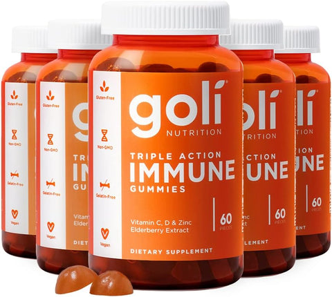 Gummy Imune – 300 Unidades – Sabugueiro, Vitamina C, D – 300 g - Goli