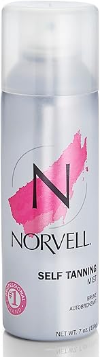 Professional Sunless Self Tanning Mist – Solução de Spray Airbrush com Bronzer para um Brilho Instantâneo de Beijo de Sol, 200 ml - Norvell