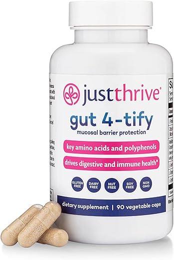 Gut 4-tify – Suplemento para Saúde Intestinal para Mulheres e Homens – Anti Inchaço, 90 Cápsulas Vegetais - Just Thrive