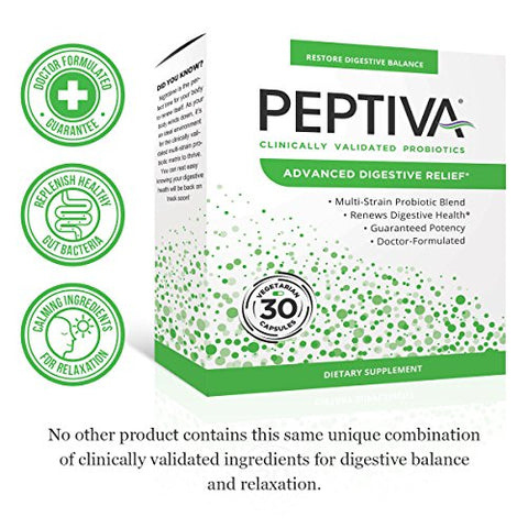 Advanced 50 Bilhões UFC Probiótico – Alívio Digestivo – Validado Clinicamente, Probiótico Premium, 30ct - Peptiva