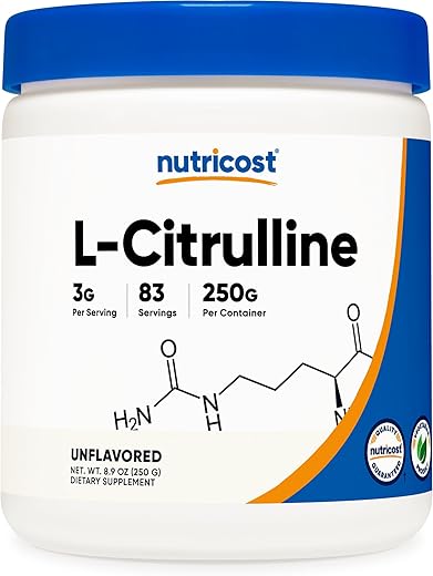 L-Citrulina Pura em Pó 250g – Qualidade Garantida - Nutricost