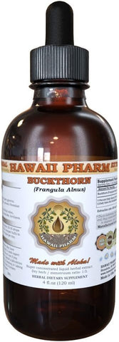 Hawaii Pharm - Extrato Líquido de Espinheiro Marítimo, Orgânico Frangula Alnus, Tintura de Casca Seca, Herbal 120 ml
