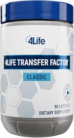 Transfer Factor Classic – Suplemento de Suporte Imunológico com Colostrum Bovino para Reconhecimento, Resposta e Memória do Sistema Imunológico Aprimorados – para Idades a partir de 2 anos – 90 Cápsulas Vegetais - 4Life