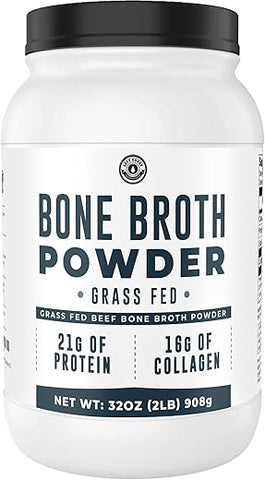 Left Coast Performance - Proteína em Pó de Caldo de Osso de Gado Alimentado com Capim – Puro Caldo de Osso de Gado, Sem Sabor, com Colágeno Natural e Glucosamina