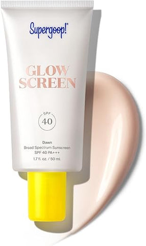 Glowscreen SPF 40 – Primer Solar Iluminador com Ácido Hialurônico e Vitamina B5 | Proteção Solar + Hidratação | 40g - Supergoop!