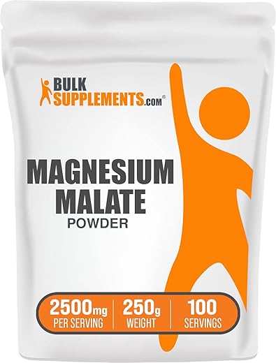 com Magnésio Malato em Pó – Suplemento de Magnésio, 400mg de Magnésio Malato – Puro - BulkSupplements