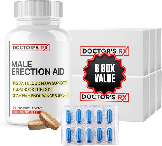 EPN Supplements - Pílulas Doctor’s RX para Homens – Ação Rápida para Disfunção Erétil | Suporte #1 para Aumento Masculino | Fluxo Sanguíneo Extremo para Fortalecer