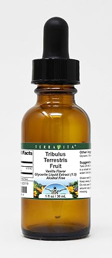 Terravita - Extrato líquido de Glicerito de Fruta de Tribulus Terrestris (1:5) – Sabor Baunilha (30 ml, 2 unidades)