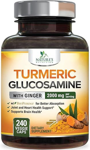 Nature's Nutrition - Curcuma com BioPerine e Gengibre – Potencialize sua Saúde com a Marca Turmeric+ – 100g