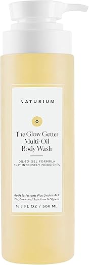 The Glow Getter – Gel de Banho Hidratante Multi-Óleo, Limpeza Suave, 500ml - Naturium