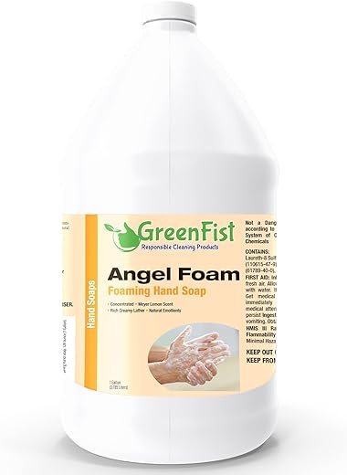 GreenFist - Recarga de Sabonete Líquido Espumante [ Refil de Espuma ] Suave-Lavagem das Mãos com Fragrância de Limão, 128 onças (1 Galão)