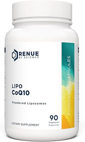 CoQ10 – Coenzima Q10 como Ubiquinol CoQ10 | Suplemento Liposomal de CoQ10 de Alta Potência 200mg | 90 Cápsulas de Co Q10 | Não-OGM - Renue By Science