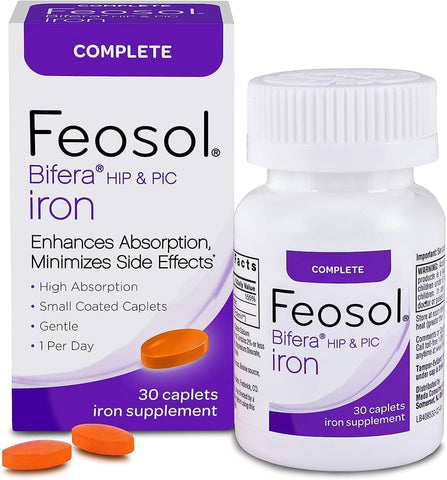Bifera HIP – Suplemento de Ferro de Alta Potência – 30 cápsulas - Feosol