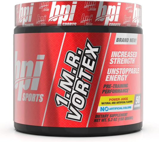1.M.R Vortex Pré-Treino em Pó, Energia Sustentada, Não Vicia - BPI Sports