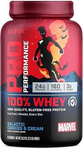 Pro Performance 100%% Whey – Marvel: Galactic Cookies | Proteína em Pó 900g | Sabor Incrível e Nutrição de Alta Performance - GNC