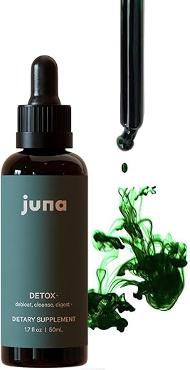 Gotas Líquidas de Clorofila, Concentração 3X Potente – Desintoxicação, Desinchaço, Limpeza, Desodorante Interno, Energia - Juna