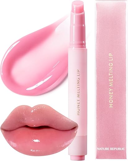 Melting Lip Honey 11-12 Plumping (11 rosa transparente) – Lábios hidratados e volumosos - Nature Republic