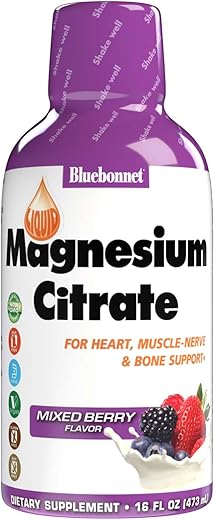 Nutrition Magnesium Citrate 420 mg – Mente Calma | Suplemento de Magnésio | 420 mg | 60 cápsulas - Bluebonnet