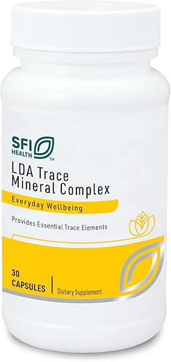 LDA Complexo de Minerais Traços – 11 Elementos Traços Essenciais com Minerais Quelados TRAACS, Hipoalergênico - Klaire Labs
