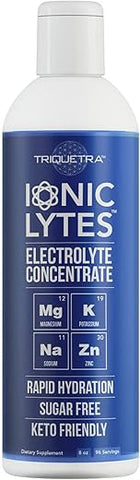 Triquetra Health - Concentrado de Eletrólitos Ionic Lytes (96 Porções) | Sem Açúcar, Gotas de Eletrólitos Keto, Eletrólitos Iônicos Perfeitamente Purificados para Hidratação Rápida | 30% Mais Potássio, Magnésio