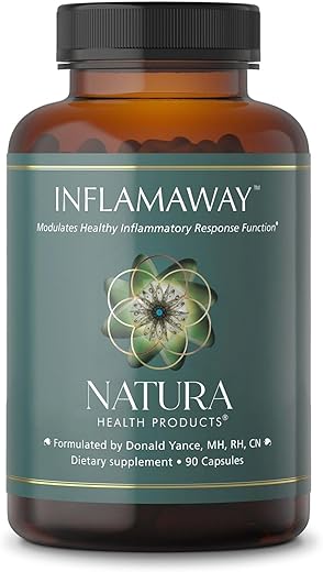 InflamAway: Modula uma Resposta Inflamatória Saudável – Com Boswellia Serrata, Bromelina, Gengibre, Pimenta Preta (BioPerine) e Ervas Chinesas – 60 cápsulas - Natura Health Products