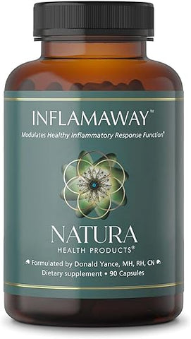 InflamAway: Modula uma Resposta Inflamatória Saudável – Com Boswellia Serrata, Bromelina, Gengibre, Pimenta Preta (BioPerine) e Ervas Chinesas – 60 cápsulas - Natura Health Products