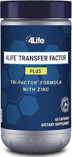 4Life - 4LIFE TRANSFER FACTOR PLUS Tri-Factor Formula – Suporte ao Sistema Imunológico com Zinco, Super Mistura de Cogumelos (Maitake, Shiitake, Agaricus) e Extratos de Colostro Bovino e Frango