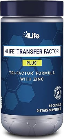 4Life - 4LIFE TRANSFER FACTOR PLUS Tri-Factor Formula – Suporte ao Sistema Imunológico com Zinco, Super Mistura de Cogumelos (Maitake, Shiitake, Agaricus) e Extratos de Colostro Bovino e Frango